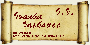 Ivanka Vasković vizit kartica